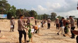Rehabilitasi Lingkungan, Polres Bangka Barat Tanam Pohon di Area Tambang Eksploitatif